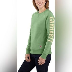 Carhartt Green Sweatshirt with Yellow Logo